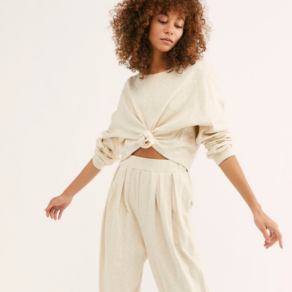 Free People Beach Culver City Knot Front Sweater